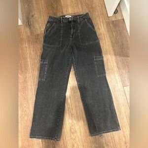 RSQ Dark Gray Denim Cargo Pants SIZE 28
